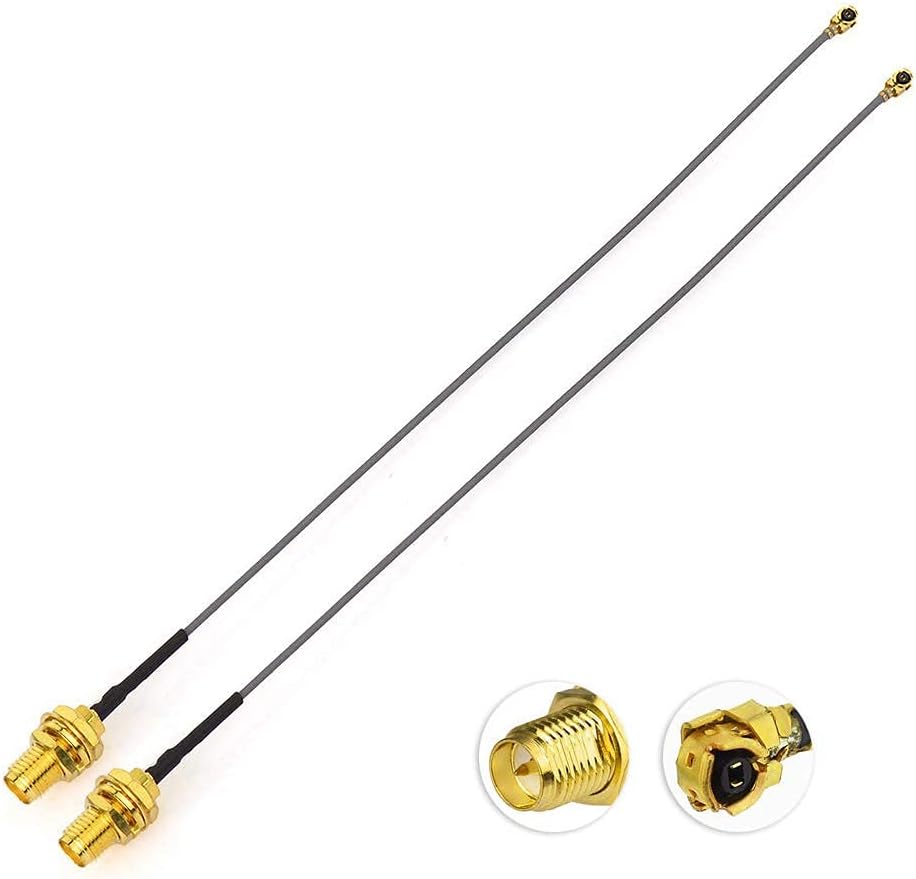 Bingfu Set of 2 WiFi Antenna, 2.4/5.8 GHz 9dBi Magnetic Base RP-SMA Connector Antenna, 15 cm IPEX IPX U.FL to RP-SMA Female Cable Compatible with Intel Fenvi Wireless Mini PCI Express PCIE Network