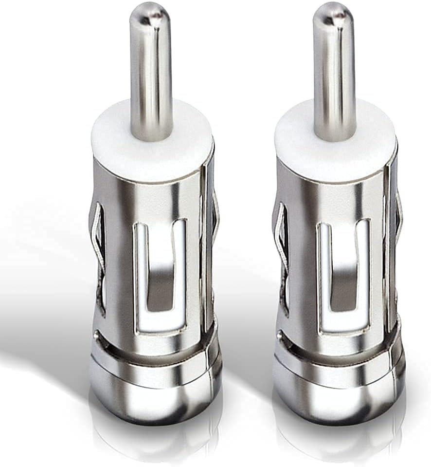 BINGFU Autoradio-Antennenadapter ISO Buchse auf DIN Stecker, 2 Stück Kompatibel mit Fahrzeug Autoradio Radio Head Unit Stereoempfänger