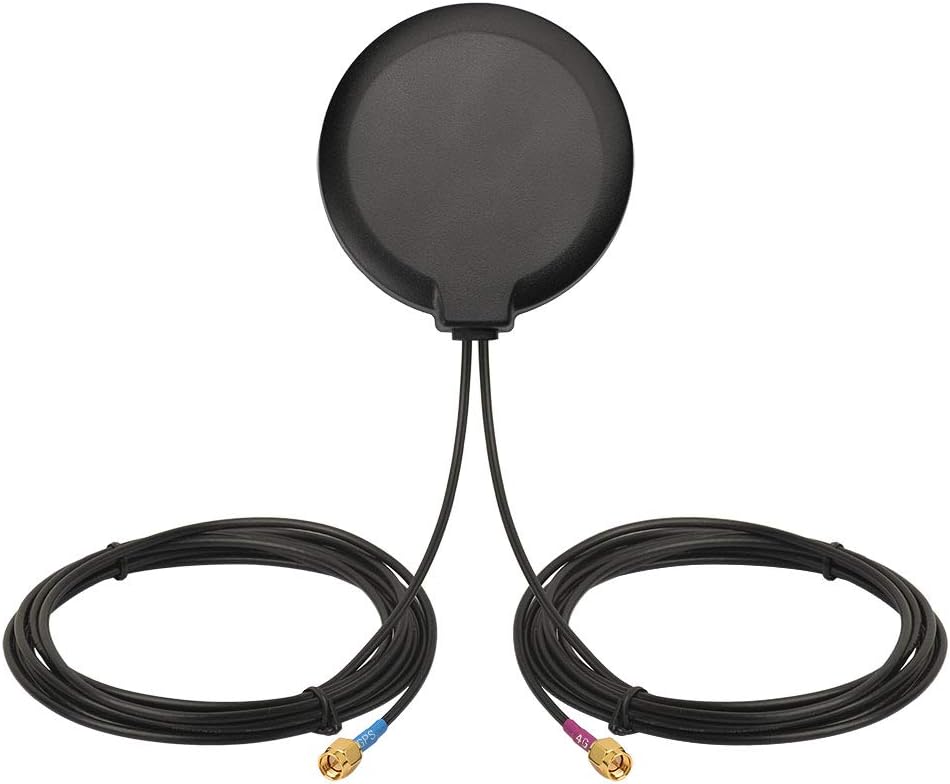 Bingfu 4G LTE Cellular GPS Adhesive Magnetic Mount Antenna for Vehicle Car Truck Bus Van 4G LTE GPS Tracker Real Time Tracking Mobile DVR Security Camera Video Recorder Industrial Gateway Modem Router