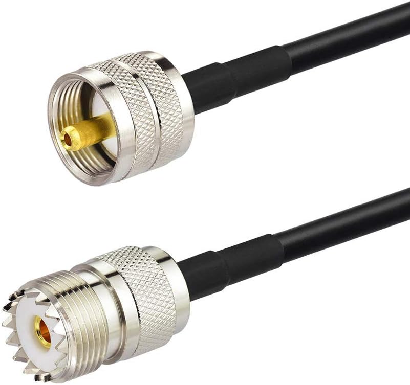 Bingfu UHF PL259 to SO239 RG58 Coax Jumper Cable - 5m (16.5ft) Antenna Extension for Vechicle CB Ham Two-Way Radio Walkie Talkie VHF & Amateur Radio