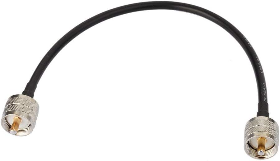 BINGFU PL Kabel UHF-Stecker PL-259 auf UHF-Stecker PL-259 Low Loss Digital RG58 Koaxialkabel für HAM & CB Funk, Antennen-Analysator, Dummy Load, SWR Meter (30CM)