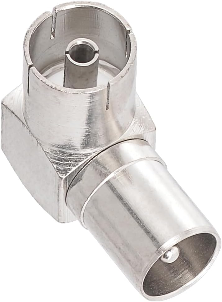 Bingfu Right Angle PAL Male to PAL Female RF Coax Connector Plug for TV Antenna Cables, Satellite Coaxial Cables