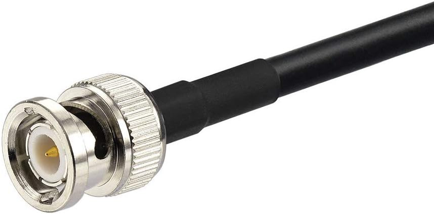 Bingfu BNC Male to BNC Male RG58 50 Ohm Coaxial Jumper Cable 2m 6.5 feet for CB Radio Amateur Mobile Ham Radio Police Scanner Patch Panel Rack Mount Oscilloscope Scope Signal Function Generator