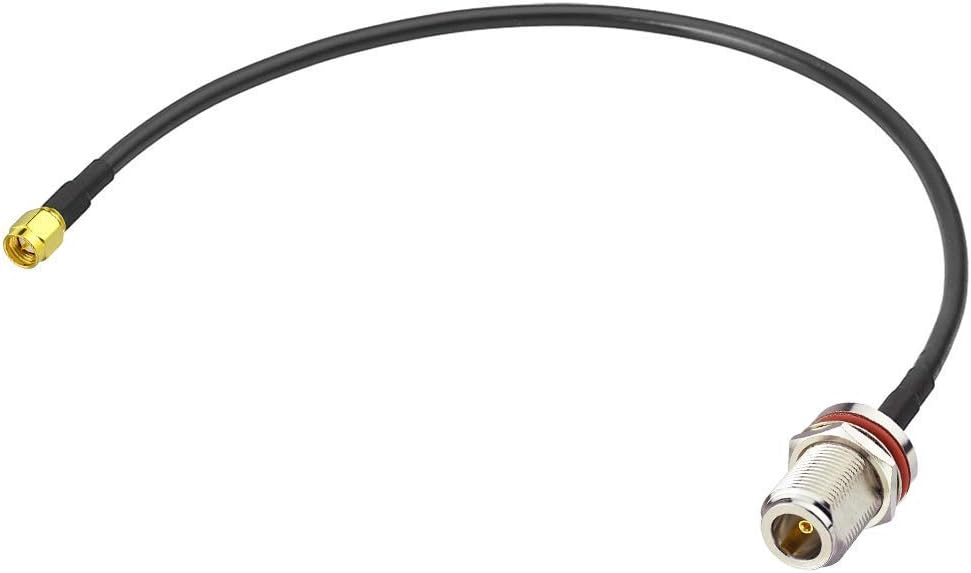 BINGFU SMA-Stecker auf N Buchse Verlängerungskabel 30 cm RG58-Koaxialadapterkabel Kompatibel mit 4G LTE WLAN Router-Gateway Mobilfunk RTL SDR USB ADS-B-Empfänger