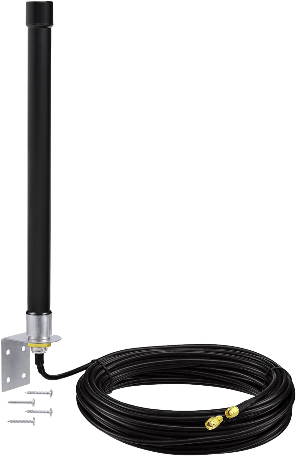 Bingfu Outdoor 4G LTE Mimo Cellular Antenna High Gain Long Range 6dBi SMA Antennas with 32.8ft Coaxial Cable for Spypoint Covert Trail Game Cam Cell Phone Security Camera Router Modem Antenna