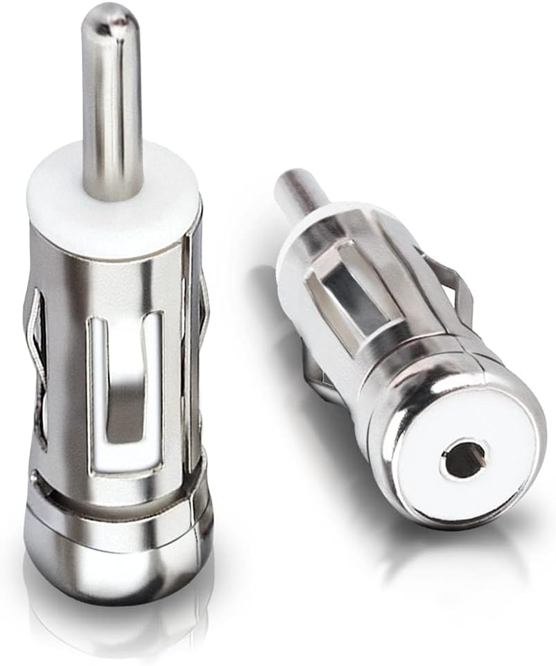 BINGFU Autoradio-Antennenadapter ISO Buchse auf DIN Stecker, 2 Stück Kompatibel mit Fahrzeug Autoradio Radio Head Unit Stereoempfänger