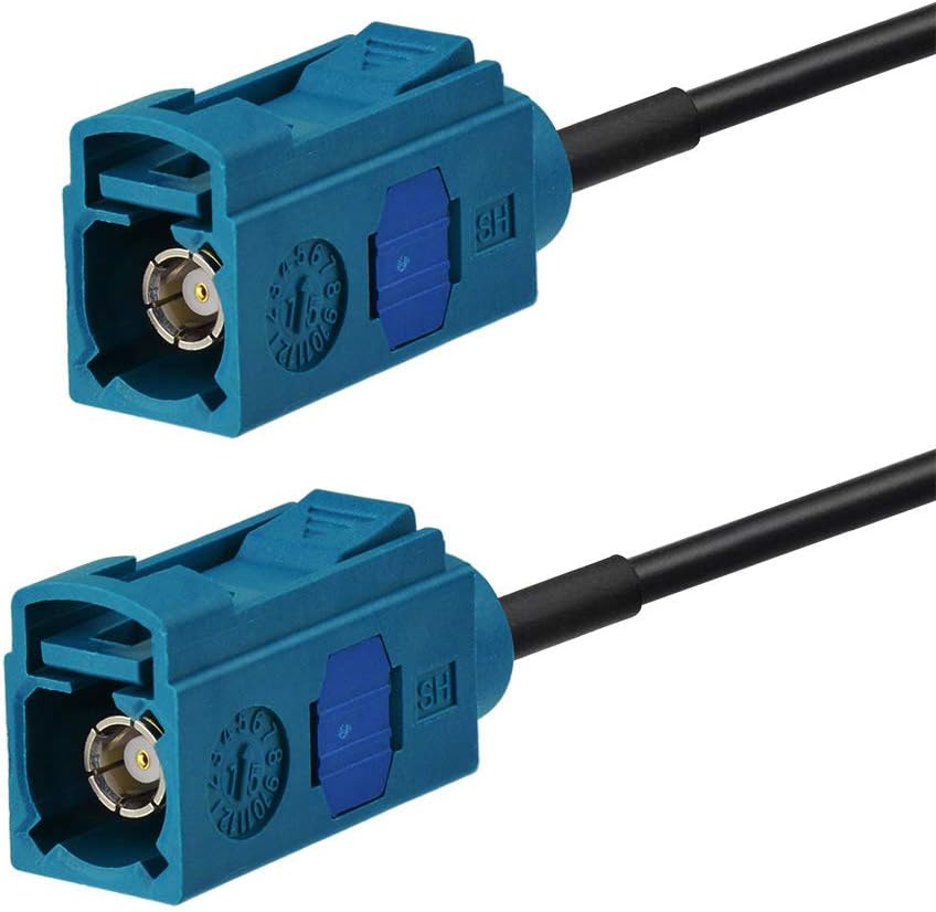 Bingfu Fakra Z Female to Female Vehicle Antenna Adapter Cable 30cm 12 inch for Car Stereo Android Head Unit GPS Navigation FM AM Radio Sirius XM Satellite Radio 4G LTE TEL Telematics Bluetooth Module