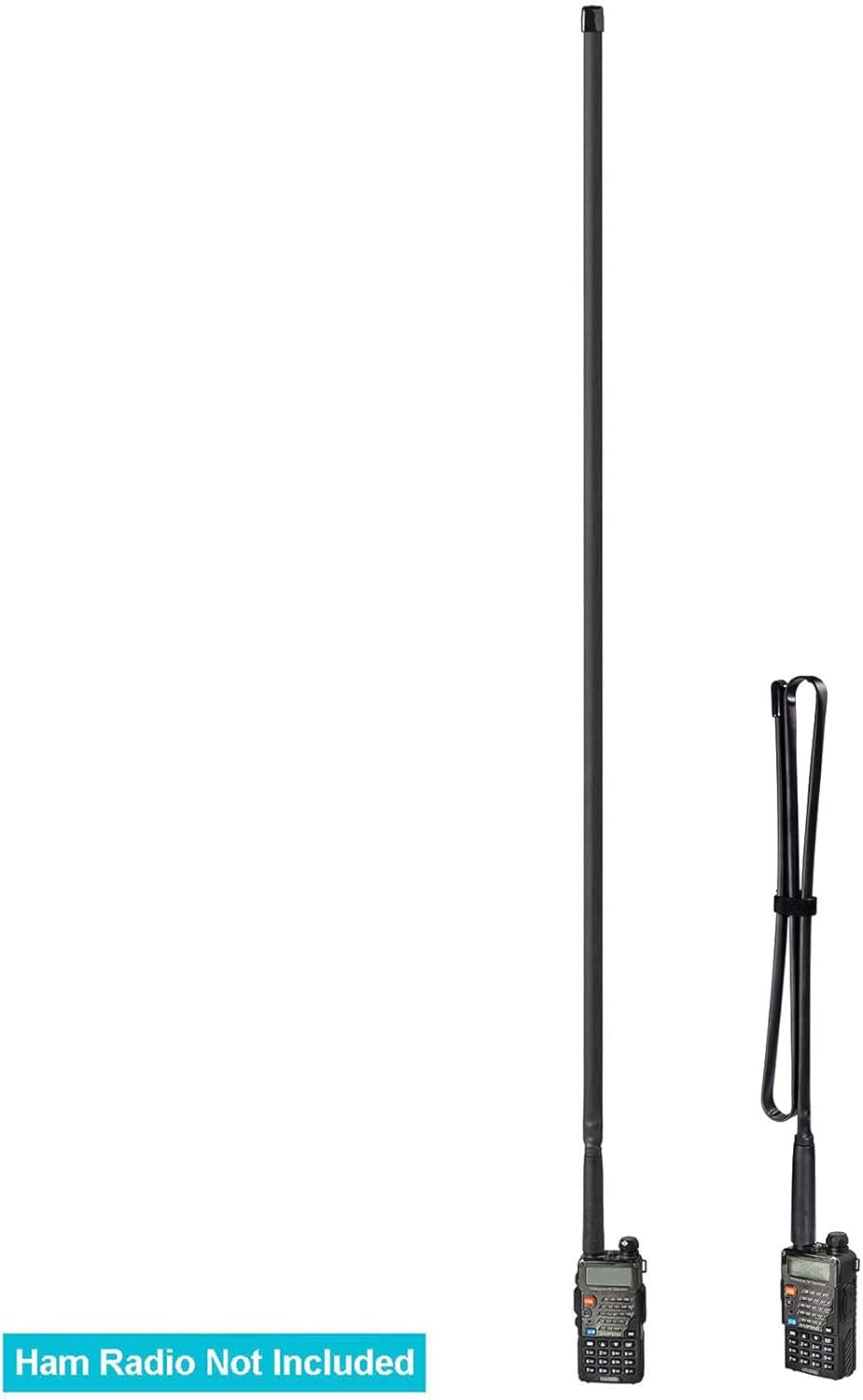 Bingfu Dualband UKW UHF 144/430 MHz 108 cm Faltbare CS Tactical SMA-Buchse Amateurfunkantenne für Wouxun Baofeng BF-F8HP UV-5R UV-82 BF-888S GT-3 Handschinken-Funksprechgerät