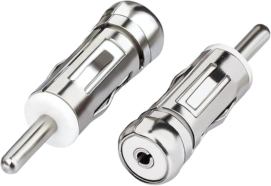 BINGFU Autoradio-Antennenadapter ISO Buchse auf DIN Stecker, 2 Stück Kompatibel mit Fahrzeug Autoradio Radio Head Unit Stereoempfänger