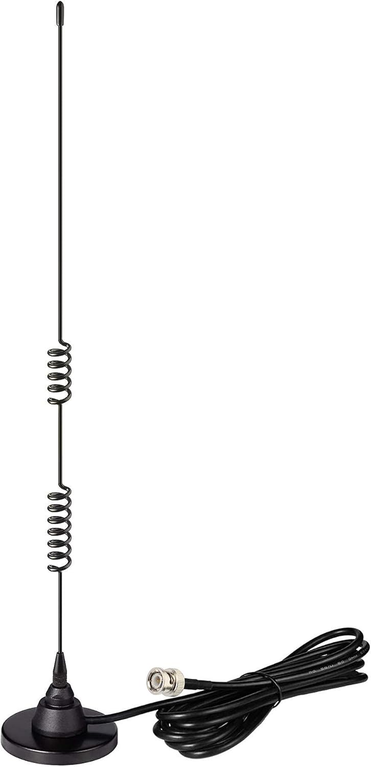 Bingfu Ham Amateur Radio Antenna Magnetic Base BNC Male Compatible with Uniden Bearcat Whistler Mobile Radio Shack Police Scanner