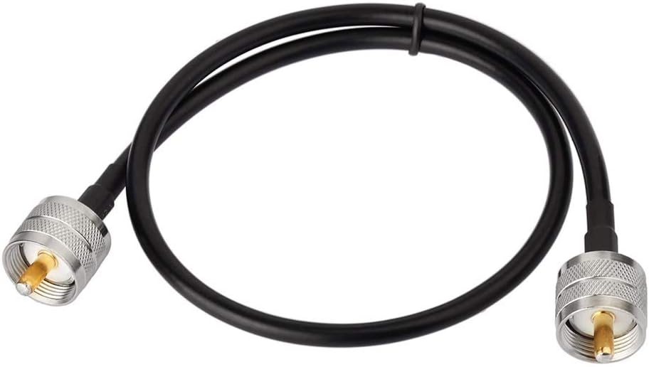 Bingfu CB Jumper Cable SWR Meter Coax Jumper Cable UHF PL259 Male to PL-259 Male RG58 Coaxial Cable 20 inch 50cm for CB VHF UHF Ham Radio Amateur Radio Mobile Radio Antenna Linear Amplifier Dummy Load