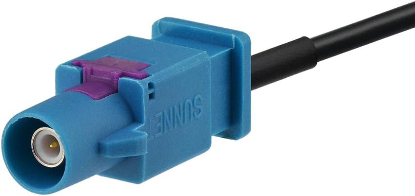 Bingfu Car Antenna Splitter - FM AM Radio Antenna Adapter Cable - Fakra Z Female Male to DIN Connector - 6 inch for Car Stereo Audio HD Radio Head Unit CD Media Player Receiver