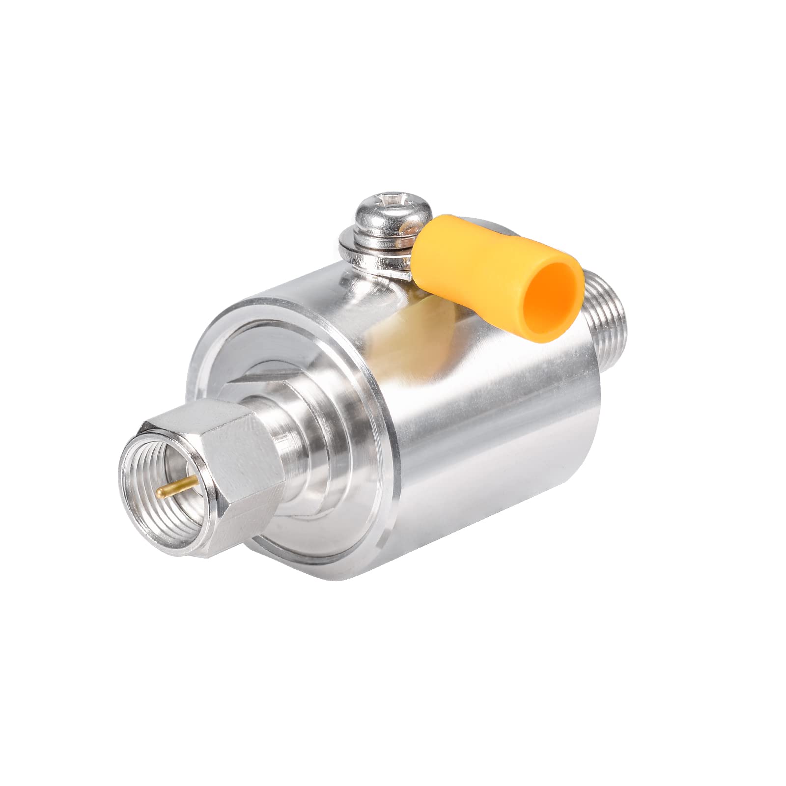 Bingfu Coaxial Lightning Arrestor 75 ohm F Female to F Female Jack DC-3GHz Surge Protector with 90 V Gas Tube Surge Arrester Antenna Lightning Protection for Satellite Cable TV Antenna 2G 3G 4G LTE