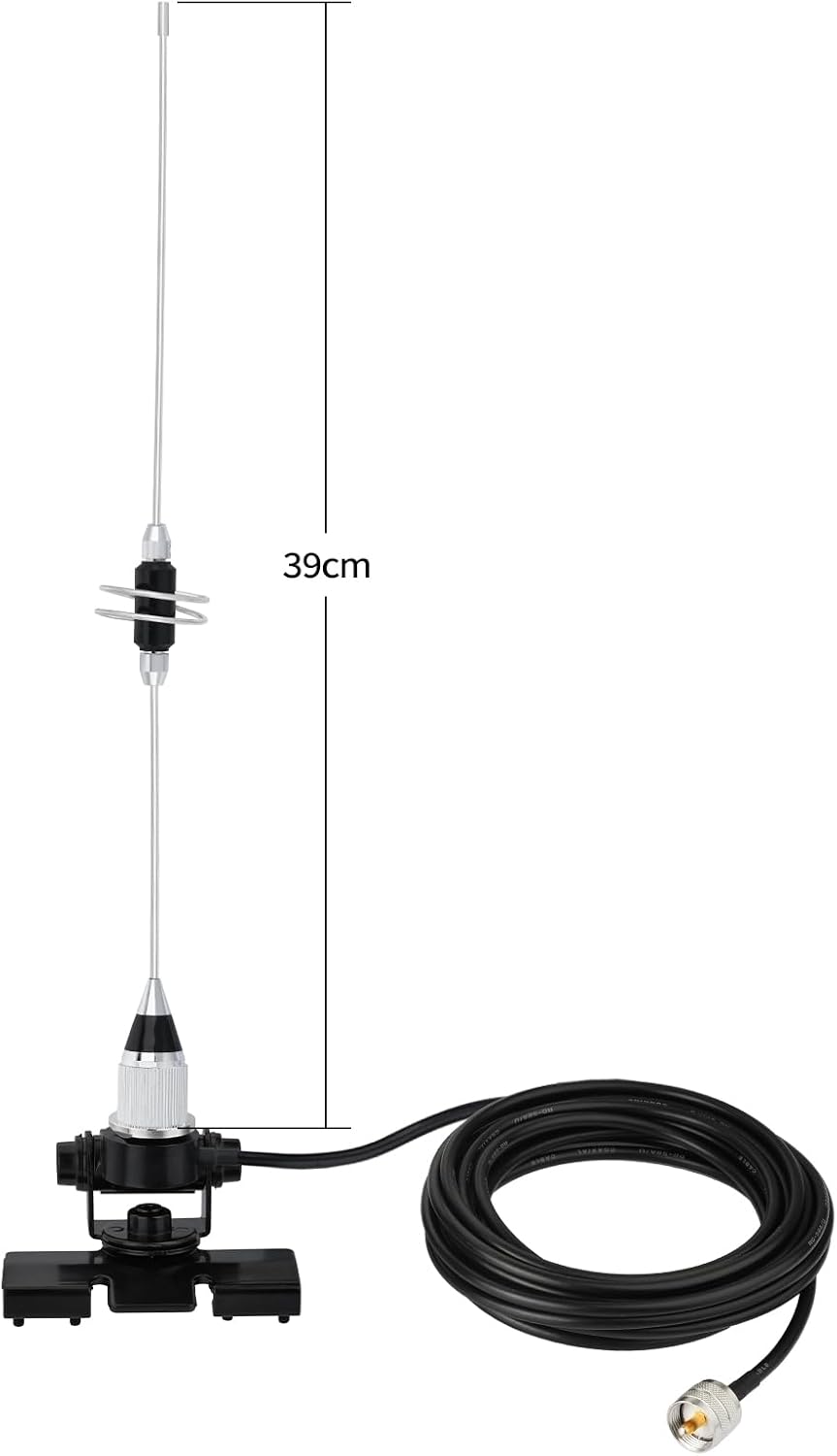 Bingfu Vehicle Mobile Ham Radio PL259 Antenna 15.3 inch Dual Band VHF UHF