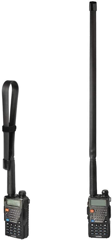 Bingfu Funkgerät Antenne Dualband VHF UHF 136-460 MHz Faltbare CS Tactical SMA Buchse Amateurfunkantenne Kompatibel mit Baofeng BF-F8HP UV-5R UV-82 BF-888S CB-Handfunkgerät Funksprechgerät