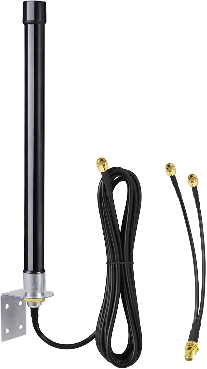 Bingfu Outdoor 4G LTE Antenne 5dbi Glasfaserantenne mit SMA Buchse auf Dual SMA Stecker Splitterkabel Kompatibel mit 4G LTE Router Gateway Modem Hotspot Wireless Mobile Router Hub