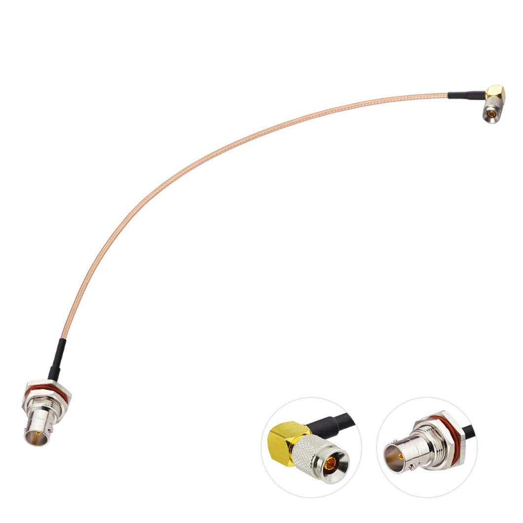 BINGFU DIN 1.0/2.3 Male Right Angle to BNC Female 75 Ohm SDI Cable 30cm 12 inch for 3G HD SDI Video Recorder Camera Monitor Audio Gateway Hub Broadcast Router Frame Synchronizer Sync Converter