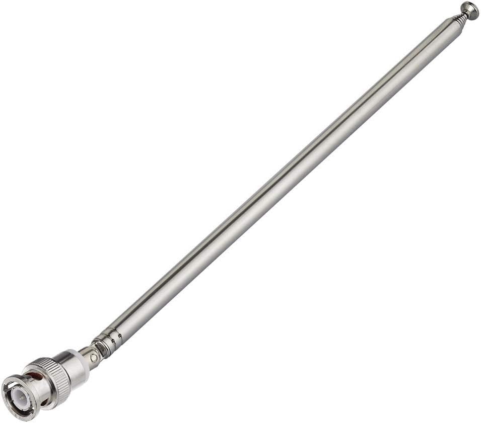 Bingfu Police Radio Scanner Antenna 20-1300MHz 7 Section Telescopic BNC Male 2-Pack Handheld Ham CB Antenna for Uniden Whistler Police Scanner Two Way Radio Frequency Counter