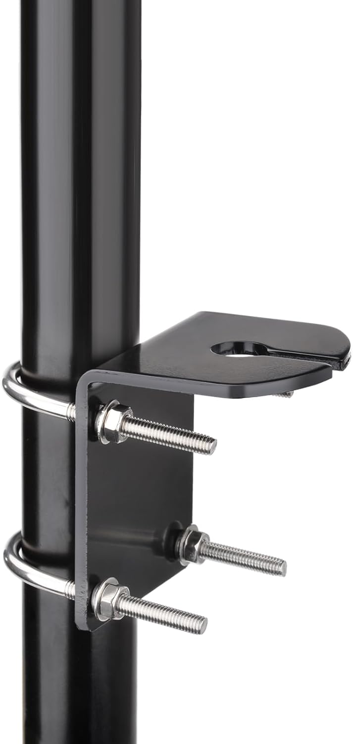 Bingfu U Bolt L-Bracket Antenna Mount for Ham UHF VHF CB Cellular 4G Truck Antennas - Strong Durable Outdoor Pole Mast Mounting Bracket