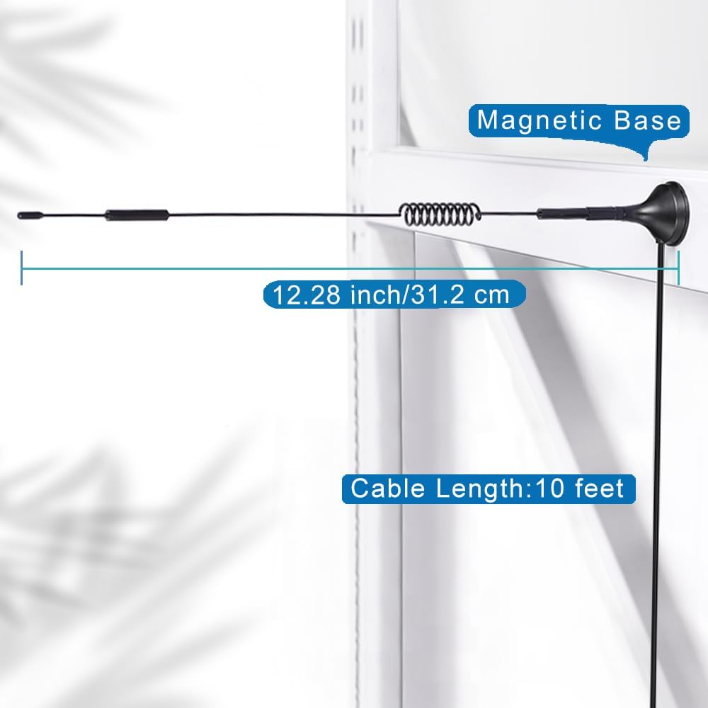 LTE Antenne TS9 7dBi MIMO 4G Externe Antenne Signalverstärker mit Magnetfuß und 3M Verlängerungskabel Kompatibel mit Telekom Vodafone O2 Huawei Mobile Hotspots Aircards LTE Router