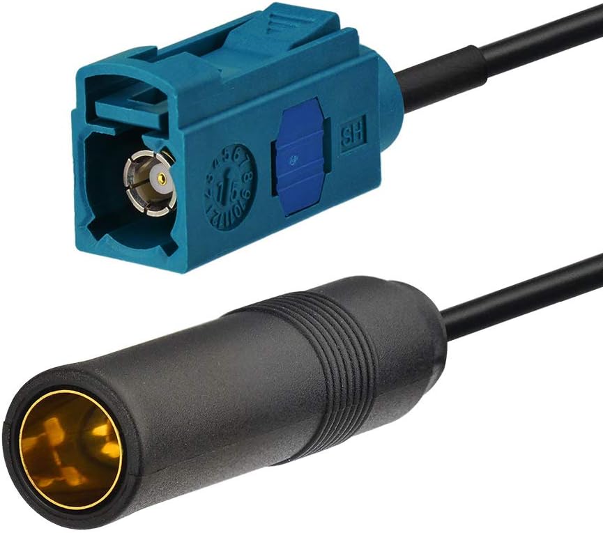 Fakra auf DIN ISO Autoradio Antenne Kabel (2-Stück), DAB FM Radio Adapterkabel für Auto-Stereo-Audio-HD-Radio-Head-Unit, CD-Media-Player-Empfänger