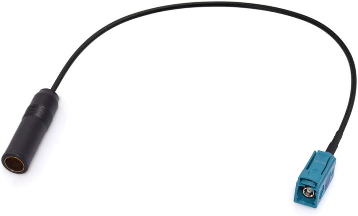 Bingfu Car Antenna Adapter Vehicle Stereo FM AM Radio Antenna Adapter Fakra Z Female to DIN Socket Connector Cable 30cm 1 feet for Car Stereo Audio HD Radio Head Unit CD Media Player Receiver