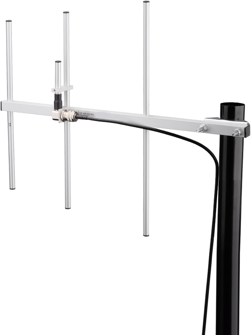 3-Element-Yagi-Antenne mit hohem Gewinn, UHF 430-450MHz, aus Aluminiumlegierung, Outdoor-Antennen mit 3m Kabel für Amateurfunksystem, Zwei-Wege-Radios, Scanner, Satellitenradio