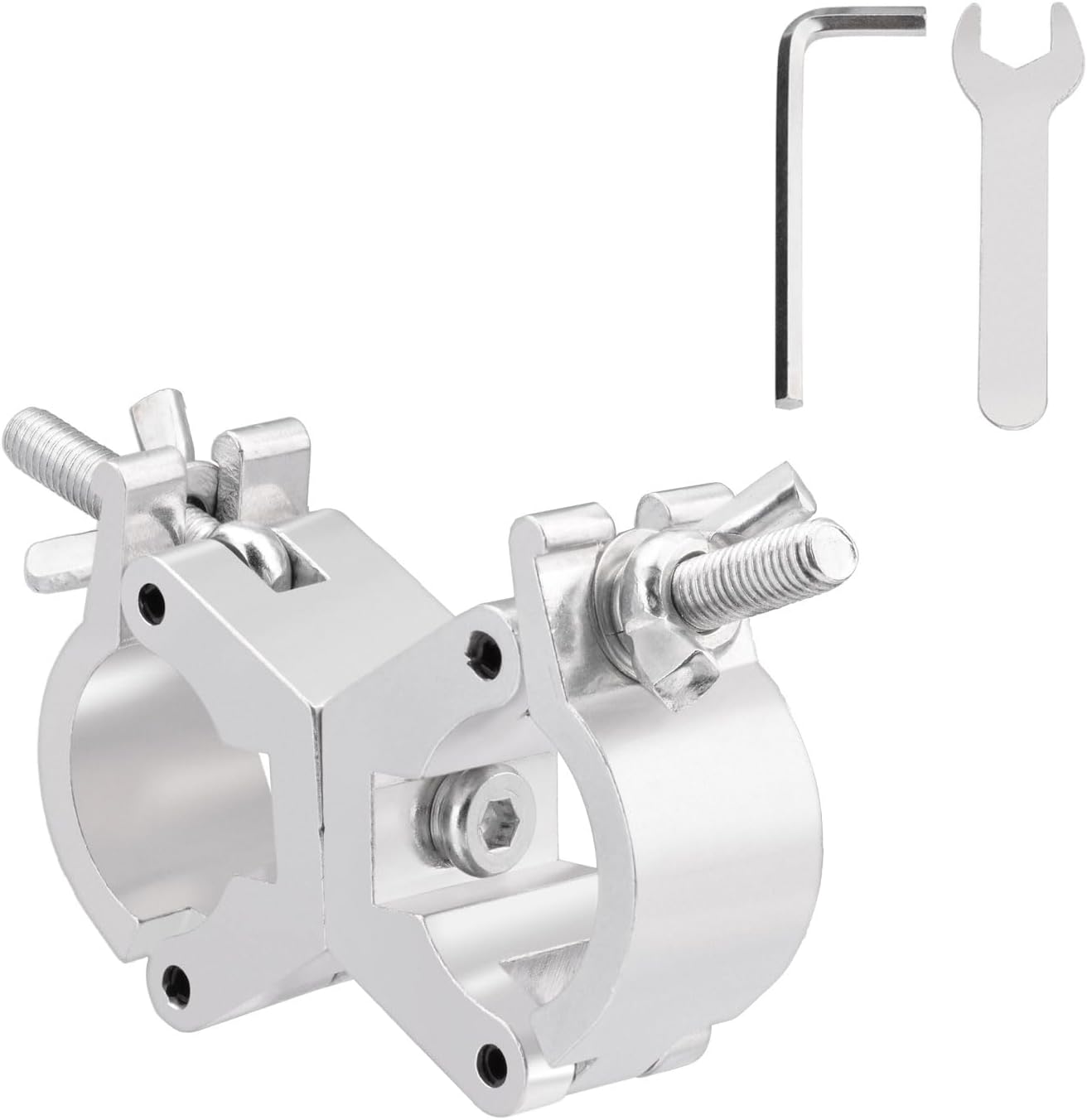 Bingfu Antenna Mount Fixed Bracket Kit - Mount Clamp Holder 220 lbs Load Capacity for Pipe Tube Satellite Dish TV Ham Radio Antennas 4G WiFi Antennae Patio Umbrella Holder Flag Pole