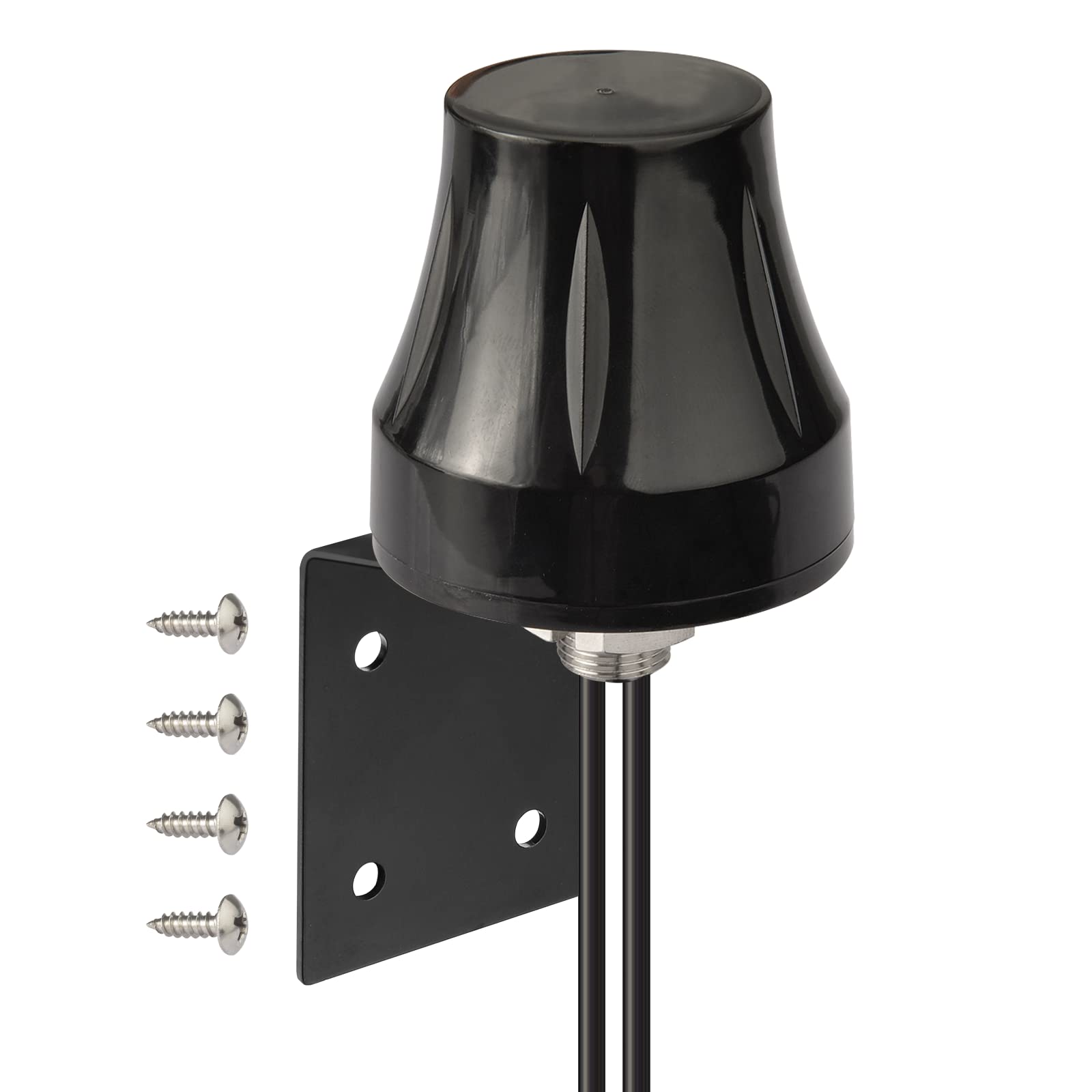 Bingfu 4G LTE + GPS Active Wall Mount Antenna - 3m SMA Cables & Fixed Bracket | For Industrial IoT, Vehicle Tracking & RVs