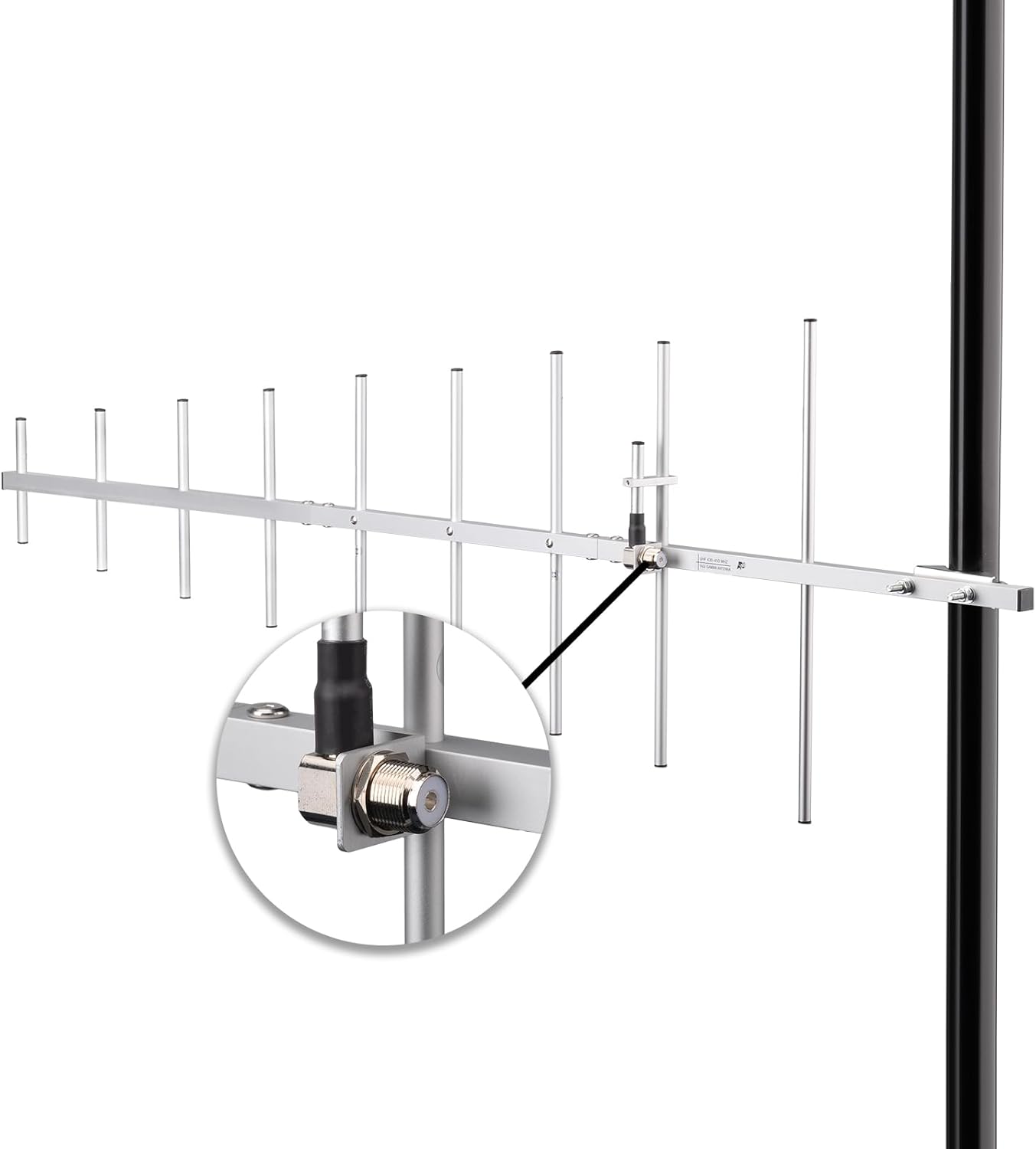 Bingfu 9 Elements Yagi Antenna High Gain 13dBi UHF 430-450MHz Aluminum Alloy Outdoor Antennas with 10ft Cable for Ham Radio GMRS Repeater System Amateur Two-Way Scanner Satellite Radio