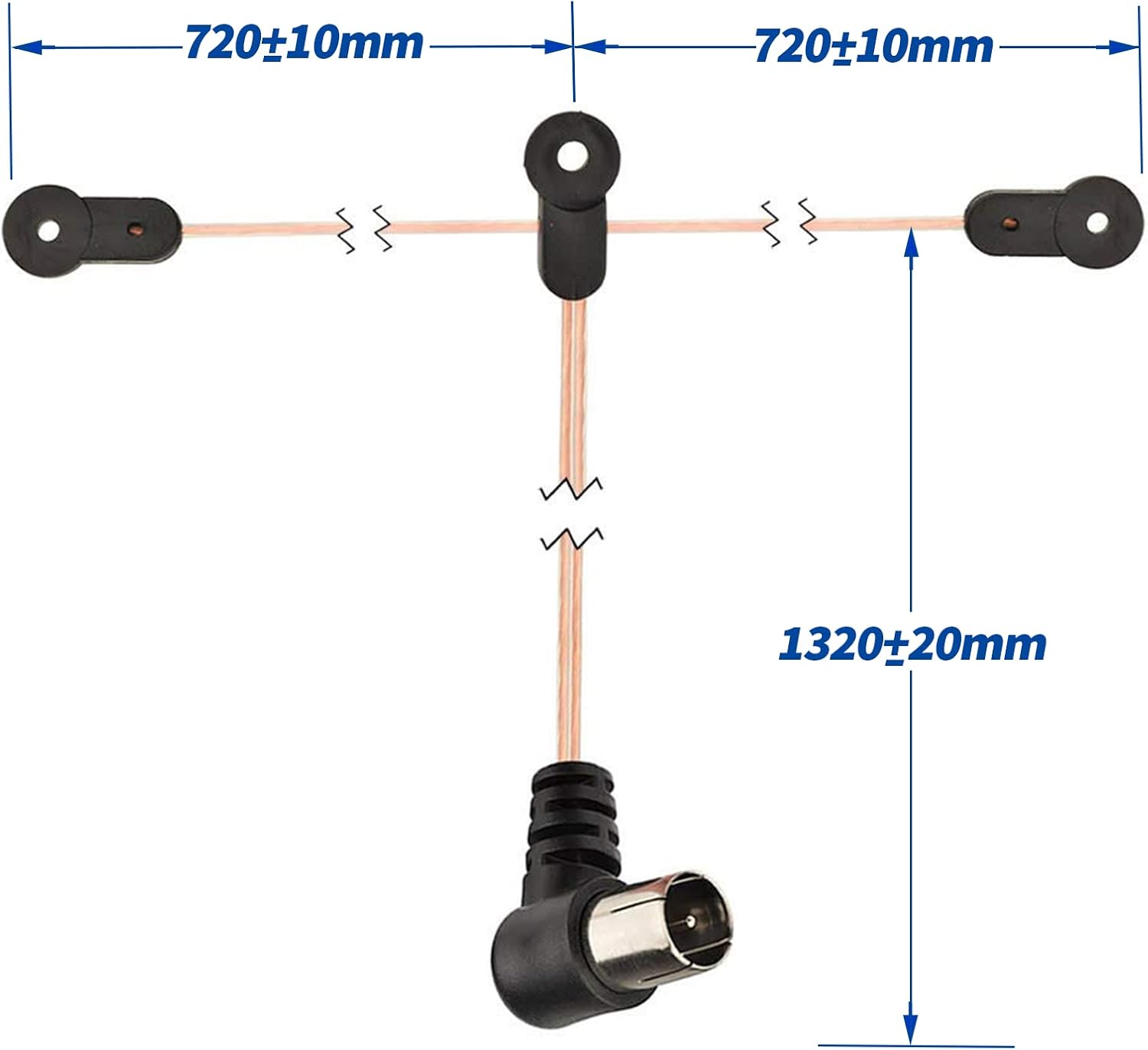 Bingfu UKW Radio Antenne FM Zimmerantenne Wurfantenne Dipolantenne mit 3 Adapter Kompatibel mit Yamaha Denon Pionier Marantz Bose Wave Musiksystem Stereo Innenempfänger Audio-Radio-AV-Empfänger