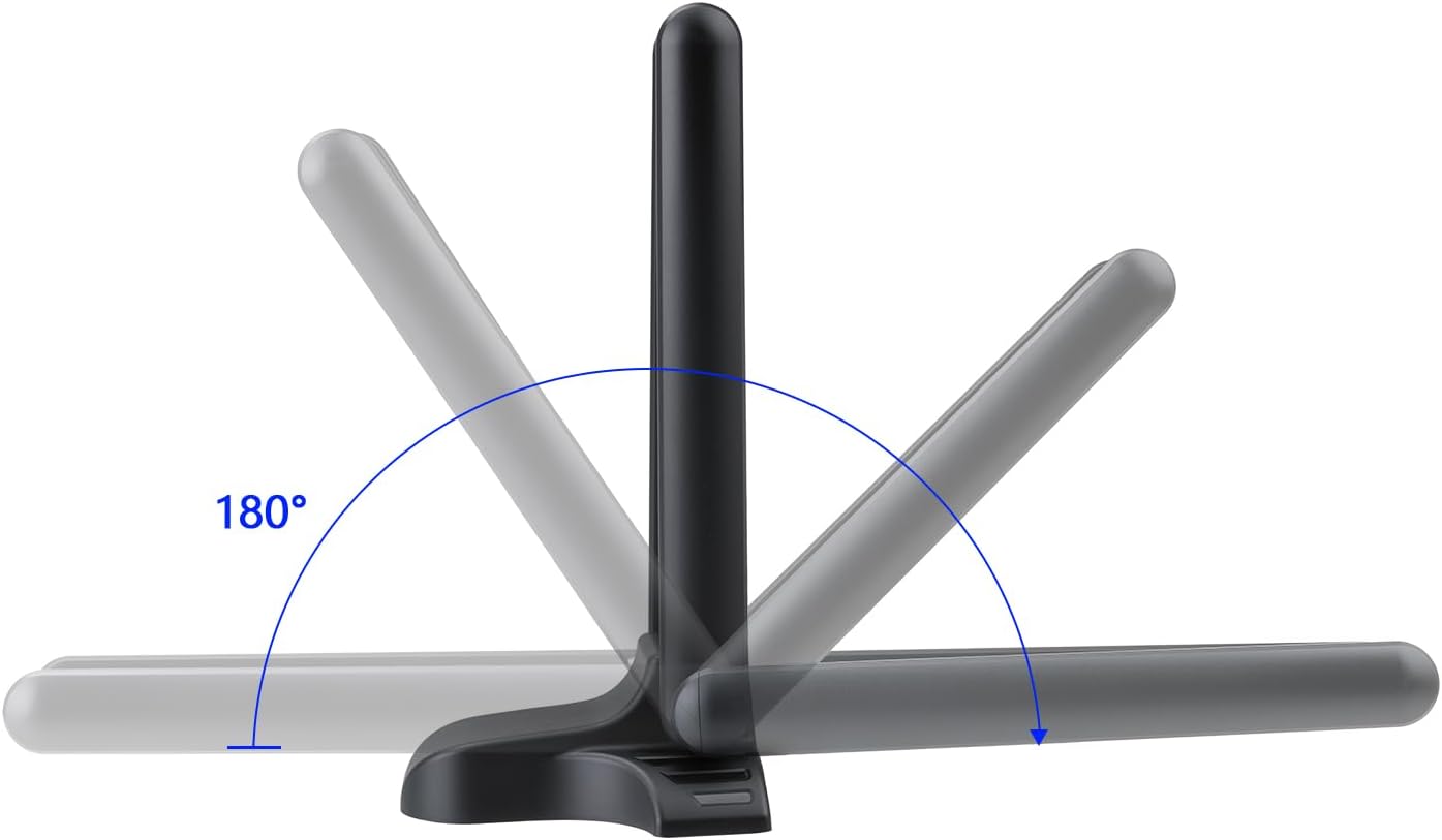 Bingfu WiFi 7 / 6E Antenne Tri-Band WLAN Antenne mit Magnetfuß, 2m Kabel
