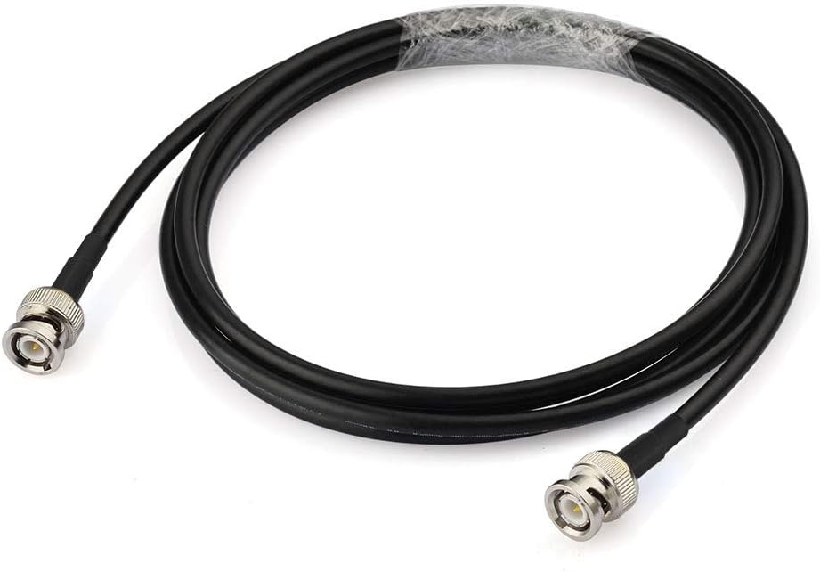 Bingfu BNC Male to BNC Male RG58 50 Ohm Coaxial Jumper Cable 2m 6.5 feet for CB Radio Amateur Mobile Ham Radio Police Scanner Patch Panel Rack Mount Oscilloscope Scope Signal Function Generator