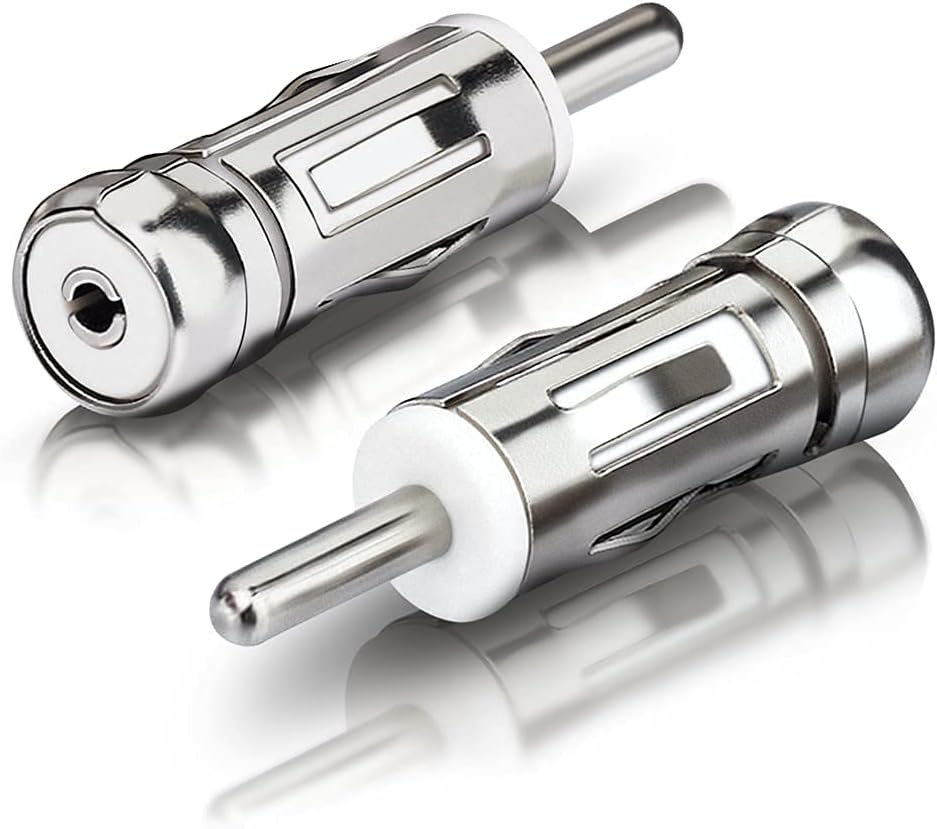 BINGFU Autoradio-Antennenadapter ISO Buchse auf DIN Stecker, 2 Stück Kompatibel mit Fahrzeug Autoradio Radio Head Unit Stereoempfänger