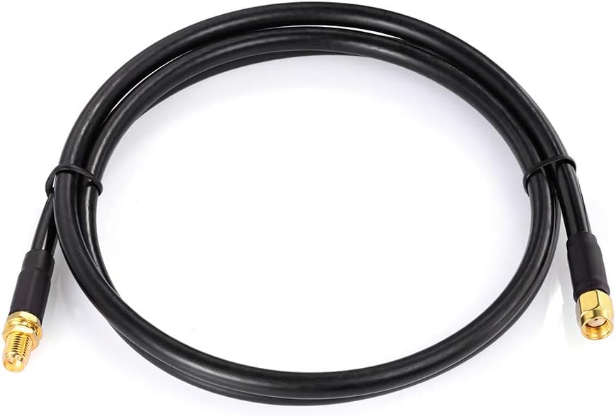 Bingfu WiFi Antenna Extension Coaxial Cable 3.28ft RP-SMA Male to RP-SMA Female Bulkhead Mount Double Shielded Low Loss ALSR240 Cable for WiFi Wireless Router Hotspot Security IP Camera