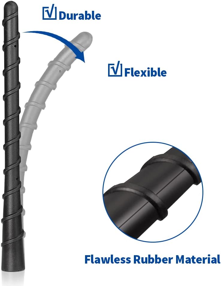 Autoantenne Kurz 18cm Auto Dachantenne Kfz Stabantenne Ersatz für Autoradio mit Kompaktem, Stilvollem Design und Starker FM/DAB Signalstärke