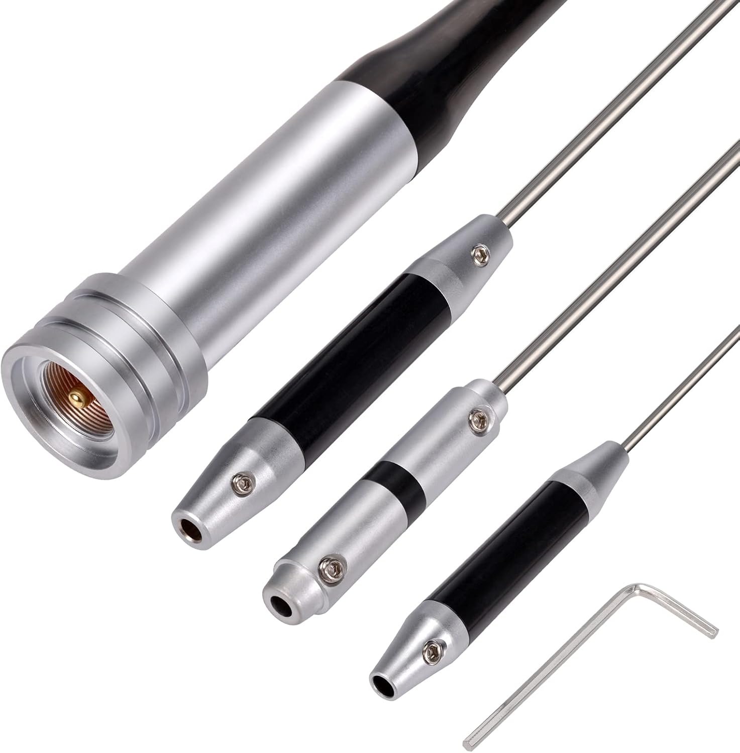 Bingfu Mobile Ham Radio High Gain Antenna Dual Band VHF UHF 144 430MHz Anti-Rust 62inch Antennae PL259 Male for Vehicle Car Truck Amateur Two Way Radio