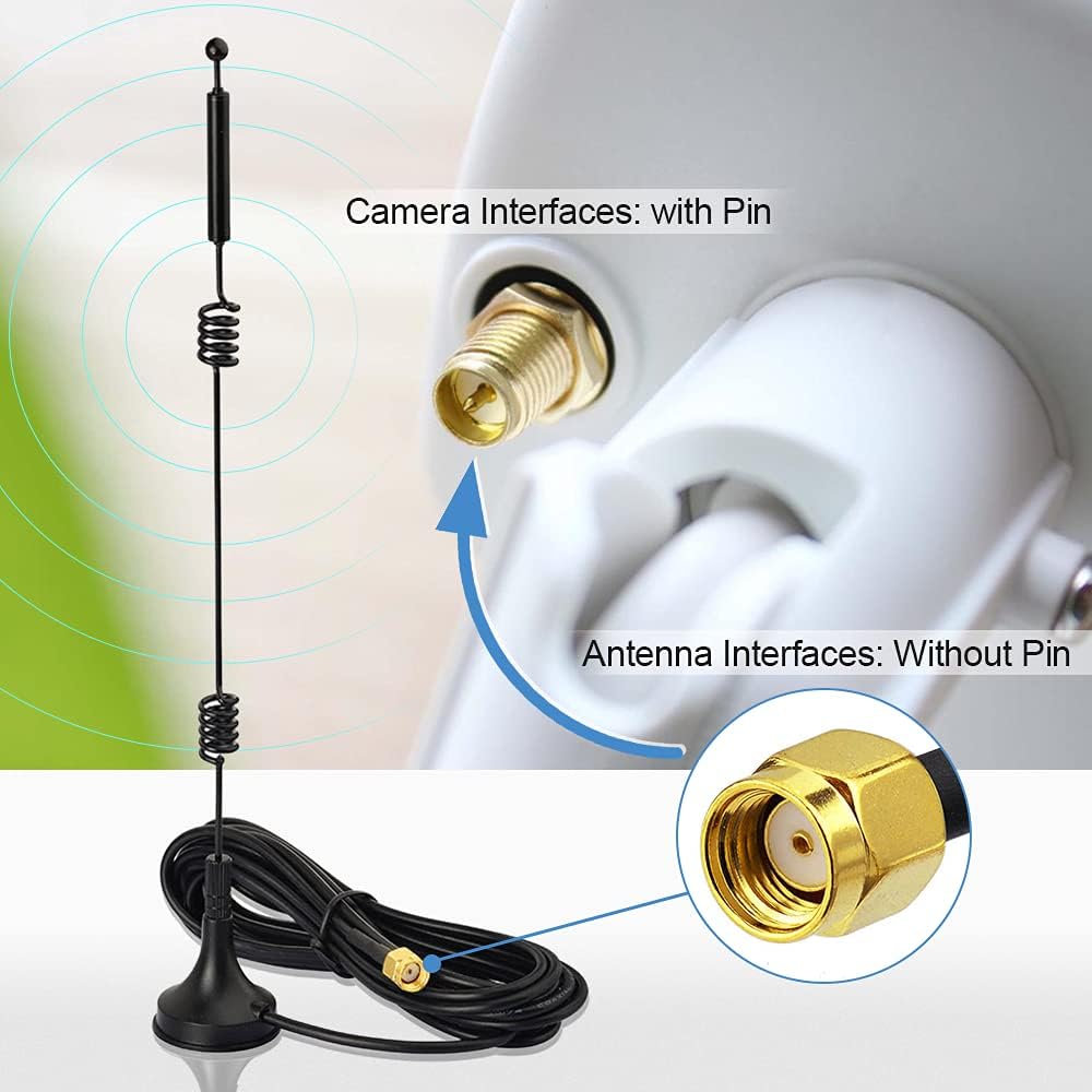 Bingfu Set of 2 WiFi Antenna, 2.4/5.8 GHz 9dBi Magnetic Base RP-SMA Connector Antenna, 15 cm IPEX IPX U.FL to RP-SMA Female Cable Compatible with Intel Fenvi Wireless Mini PCI Express PCIE Network