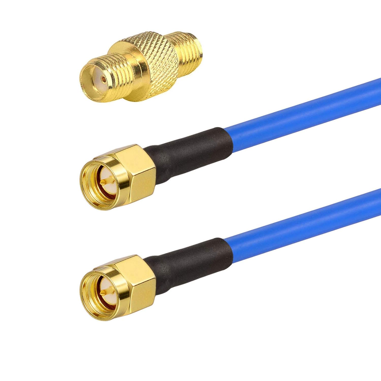 BINGFU SMA Male to SMA Male RG402 0.141" Semi-Flexible Cable 12" (2-Pack) - for VNA, Antenna Analyzer, Spectrum Analyzer & SWR Meter