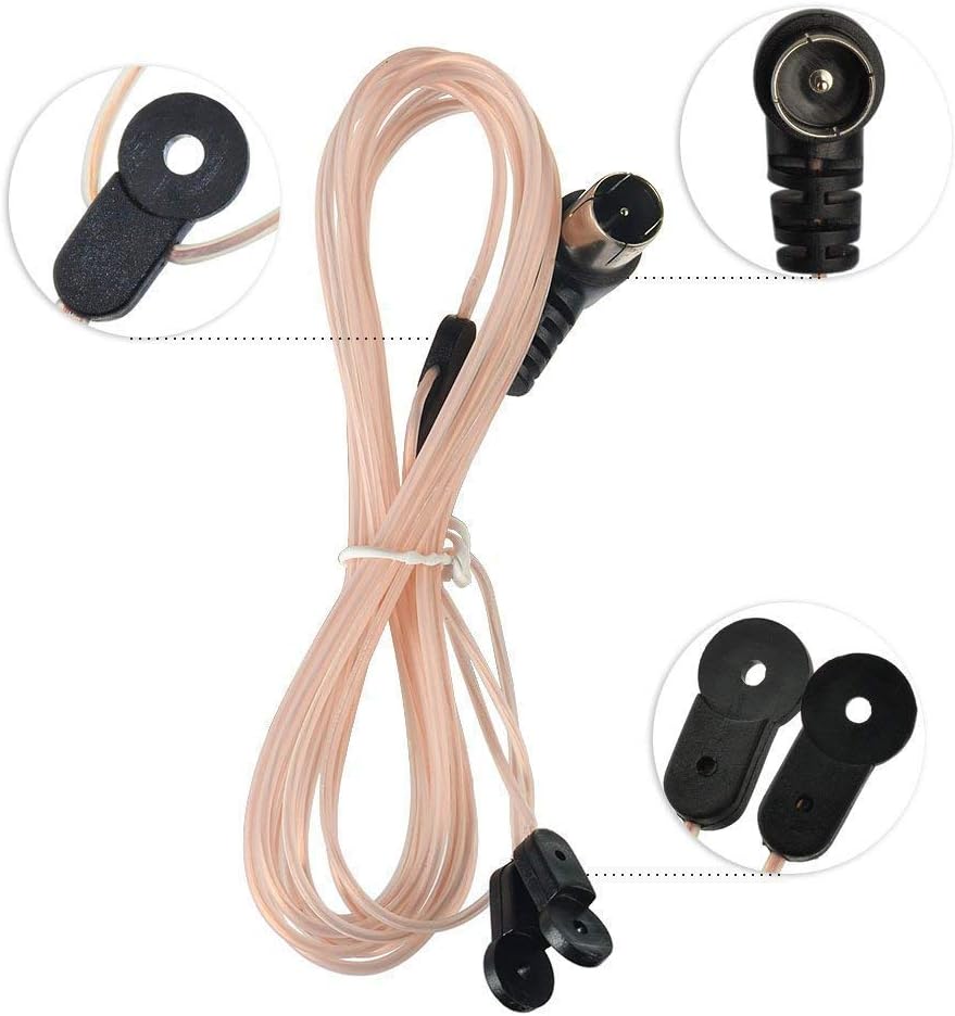 Bingfu UKW Radio Antenne FM Zimmerantenne Wurfantenne Dipolantenne mit 3 Adapter Kompatibel mit Yamaha Denon Pionier Marantz Bose Wave Musiksystem Stereo Innenempfänger Audio-Radio-AV-Empfänger