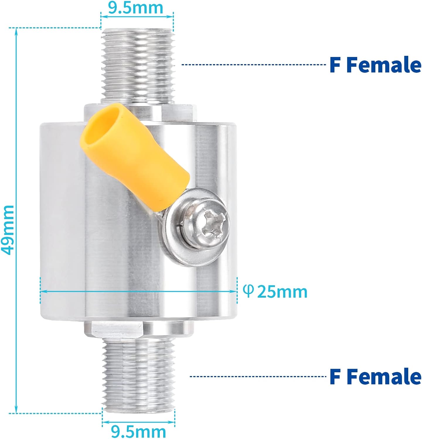 Bingfu Coaxial Lightning Arrestor 75 ohm F Female to F Female Jack DC-3GHz Surge Protector with 90 V Gas Tube Surge Arrester Antenna Lightning Protection for Satellite Cable TV Antenna 2G 3G 4G LTE