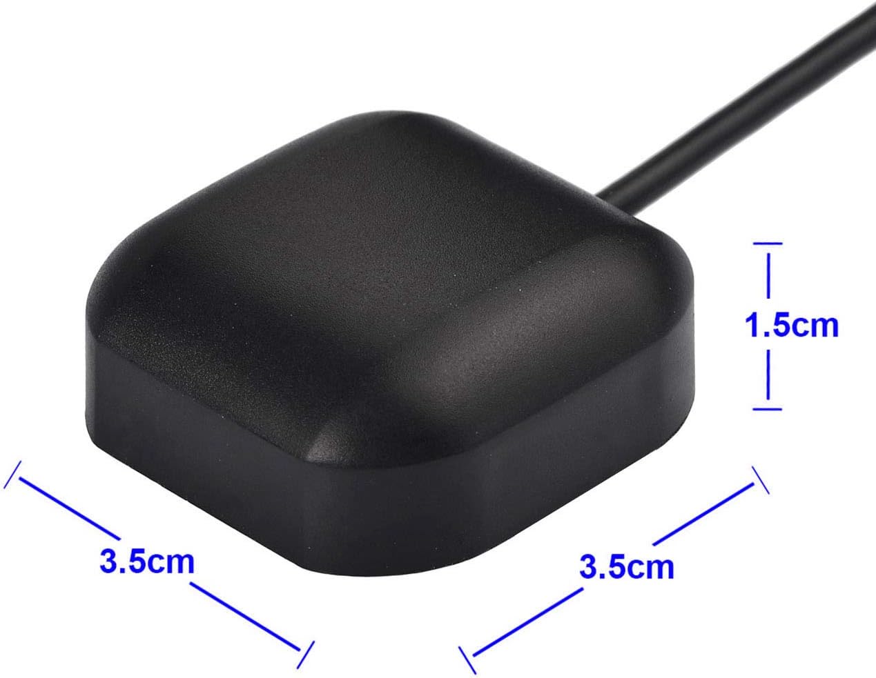 Bingfu Vehicle GPS Navigation Antenna Active GPS Antenna with Fakra C Right Angle Connector Compatible with Car Truck GPS Navigation Receiver System Factory DVD Stereo Head Unit
