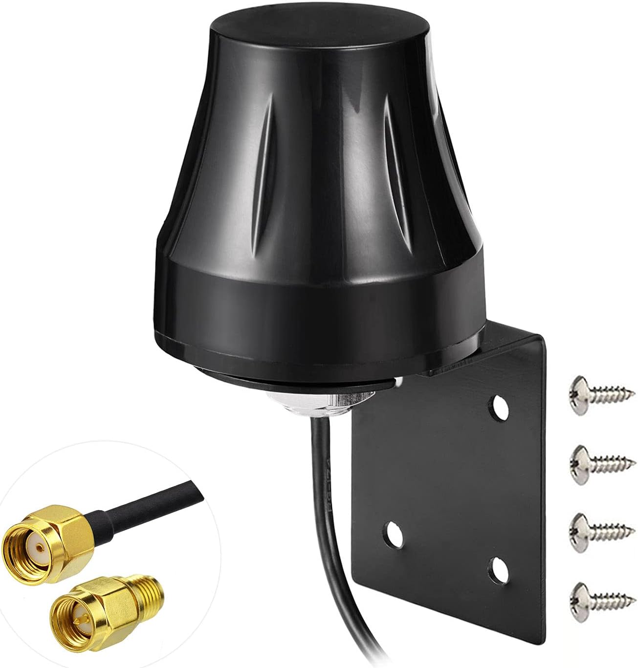 Bingfu WLAN-Antenne für den Außenbereich, 2,4 GHz, 5,8 GHz, Dualband, Omnidirektional, MIMO RP-SMA und SMA-Stecker, Wandmontage, für IP-Kamera, Sicherheitskamera, Verstärker, Router, WLAN,