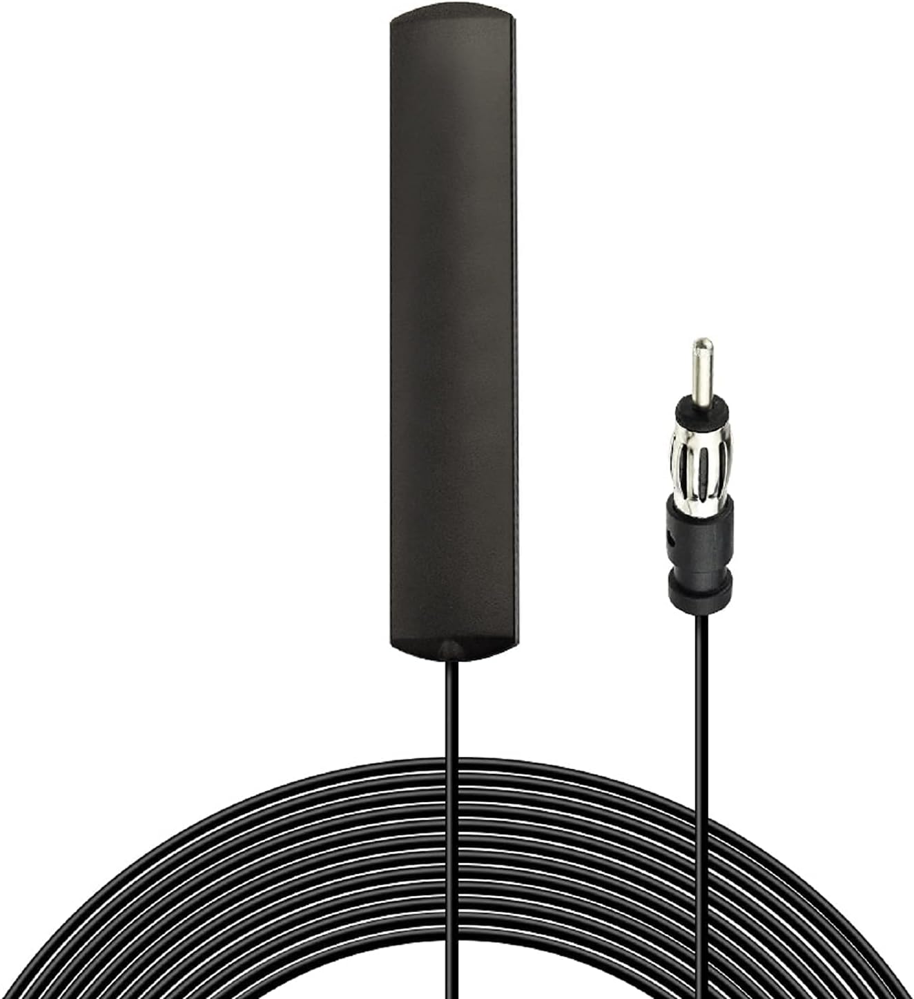 Bingfu Car Radio Antenna FM Windscreen Antenna Universal FM Car Antenna Patch Windscreen Paste with DIN Plug 3M Extension Cable for Vehicle Car Truck SUV Radio Stereo Receiver Tuner