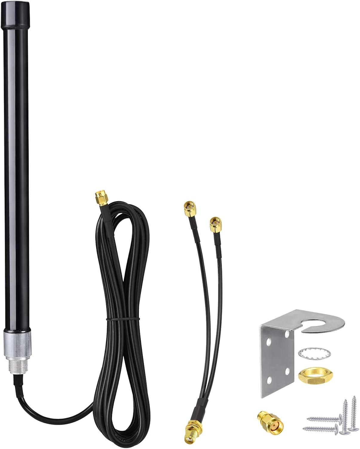 Bingfu Outdoor 4G LTE Antenne 5dbi Glasfaserantenne mit SMA Buchse auf Dual SMA Stecker Splitterkabel Kompatibel mit 4G LTE Router Gateway Modem Hotspot Wireless Mobile Router Hub