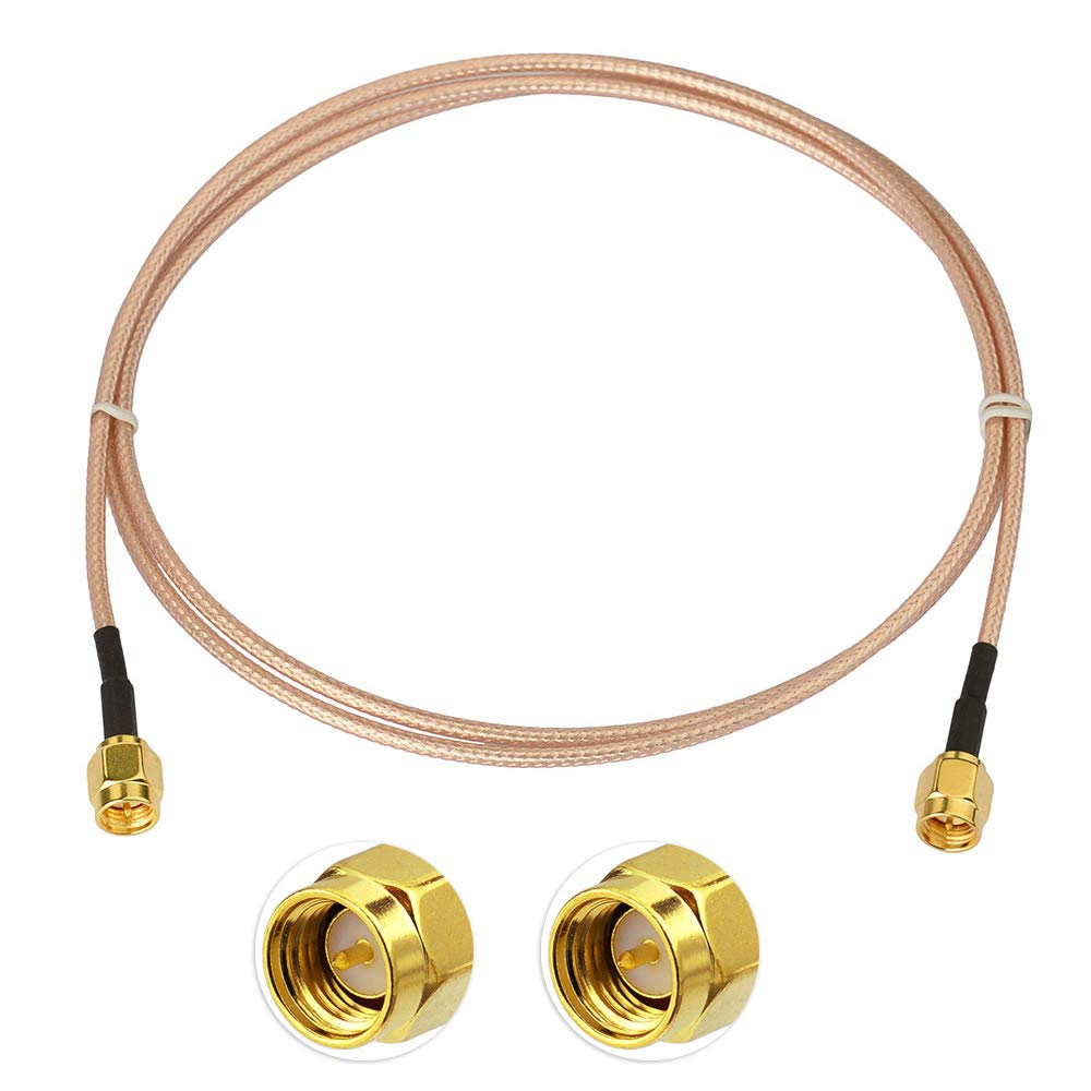 BINGFU SMA Male to SMA Male RG316 Coaxial Jumper Cable 1m 3 feet for LNA Low Noise RTL SDR Dongle ADS-B Receiver VNA Vector Network Analyzer Antenna SWR Meter Spectrum Analyzer