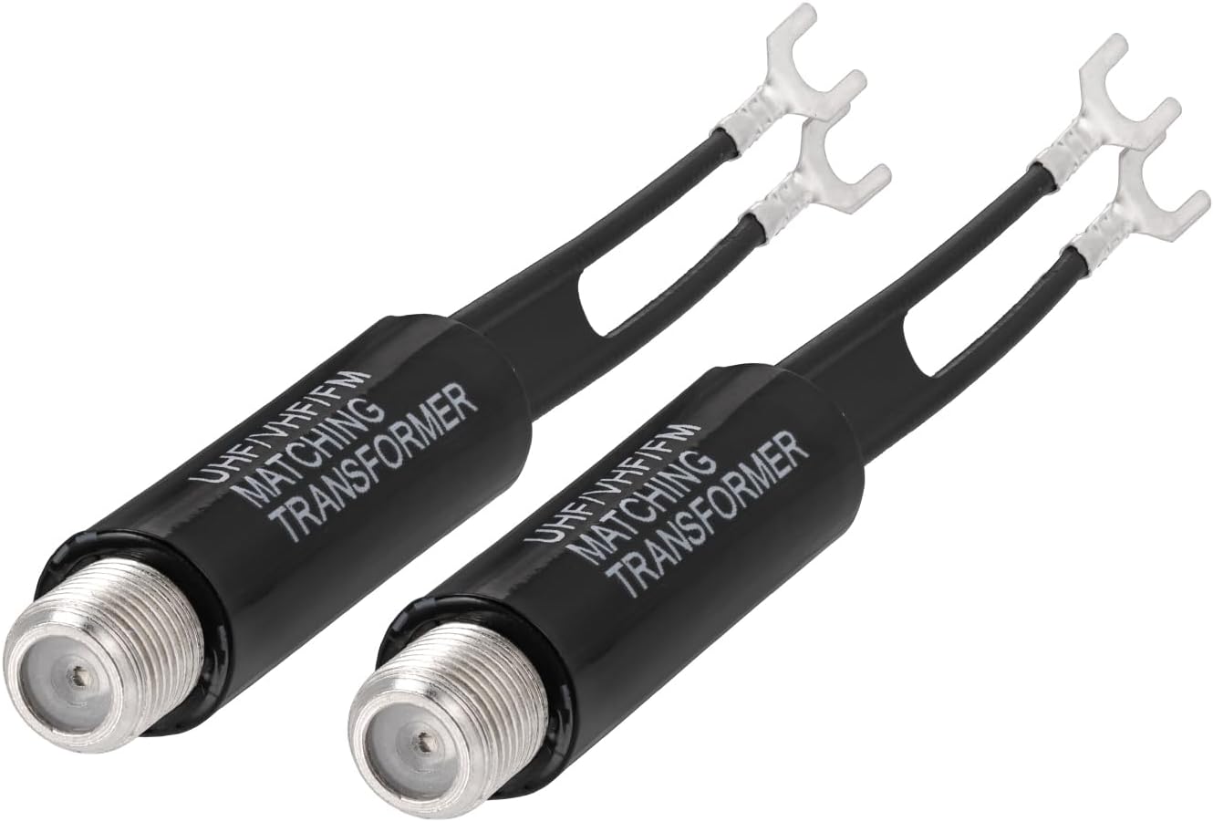 Bingfu 75 ohm F-Typ Buchse auf 300 ohm Twin-Lead UHF/VHF/FM Balun Antennenanpassung Transformator Konverter Koaxial Adapter Connector 5-Stück