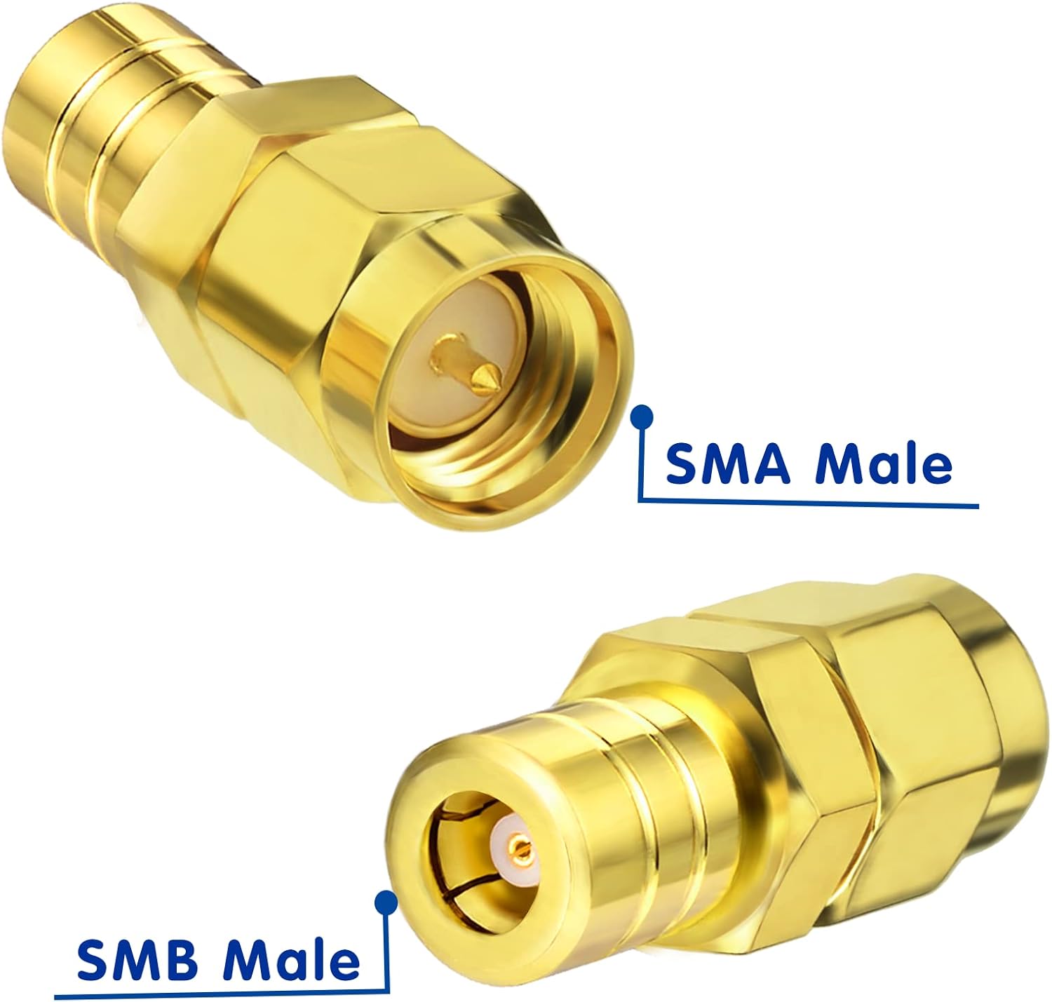 DAB Car Radio Antenna SMB Adapter to SMA Plug RF Converter 4 Kit Compatible with DAB Car Radio Stereo Head Unit Receiver Tuner