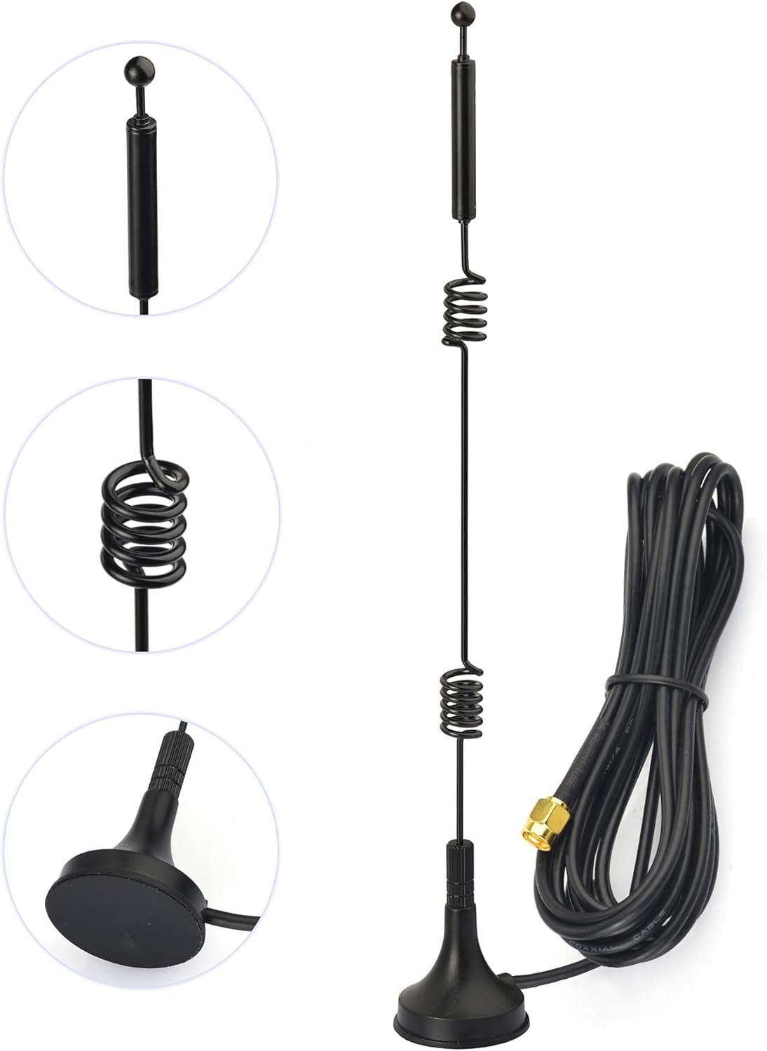 WiFi Antenne 2,4 GHz 5 GHz 5,8 GHz 9dBi Magnetfuß mit RP-SMA-Stecker für WiFi-Router Booster Range Extender-Gateway Drahtlose Mini-PCI-Express PCIE-Netzwerkkarte USB-Adapter Überwachungskamera