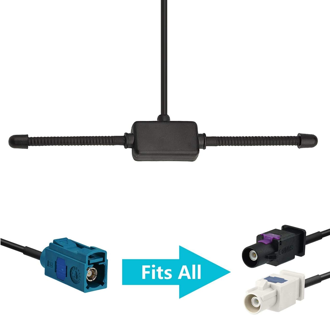 BINGFU Auto Stereo AM FM Antenne, Versteckte Windschutzscheiben Paste UKW Radio Antenne Kompatibel mit Fahrzeug Auto Stereo Audio Radio Media Head Unit Empfänger